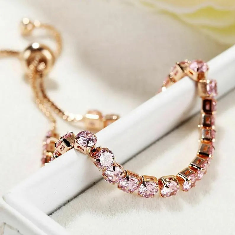 Pink Tennis Bracelet