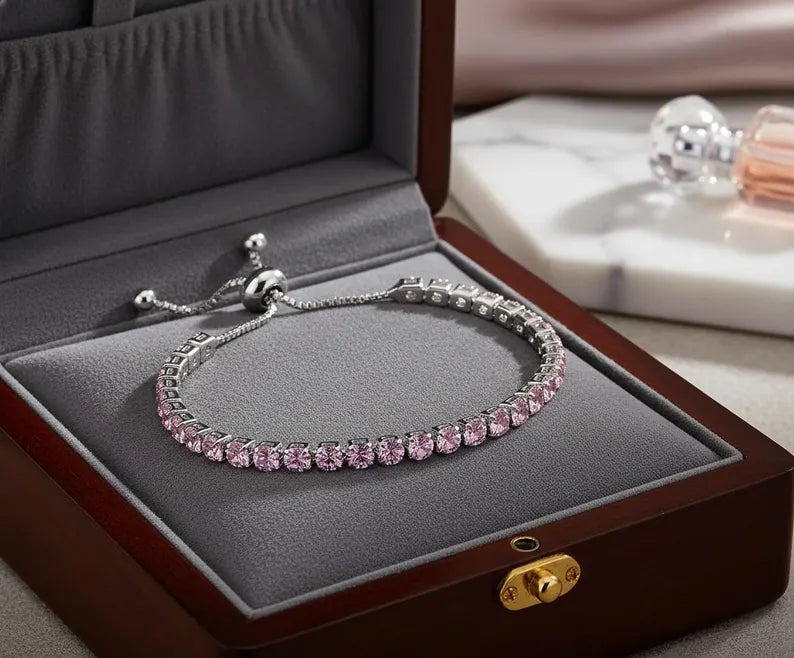Pink Tennis Bracelet