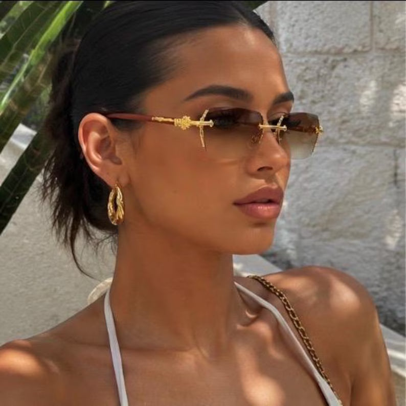 Rimless Designer Sunglasses
