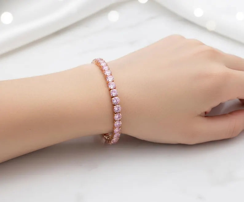 Pink Tennis Bracelet