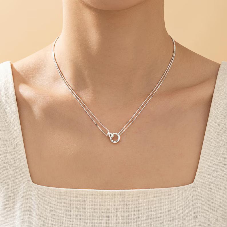 Silver Ring Necklace
